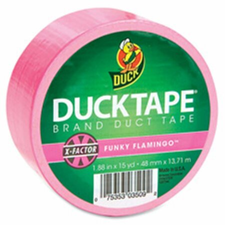 DUCK BRAND Duck Tape, 1.88 in. x 15 Yards, Neon Pink DU463960